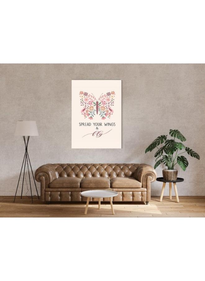 Home Gallery Canvas Wall Art, Abstract Framed Portrait of Spread Your Wings and Fly  - Image 5