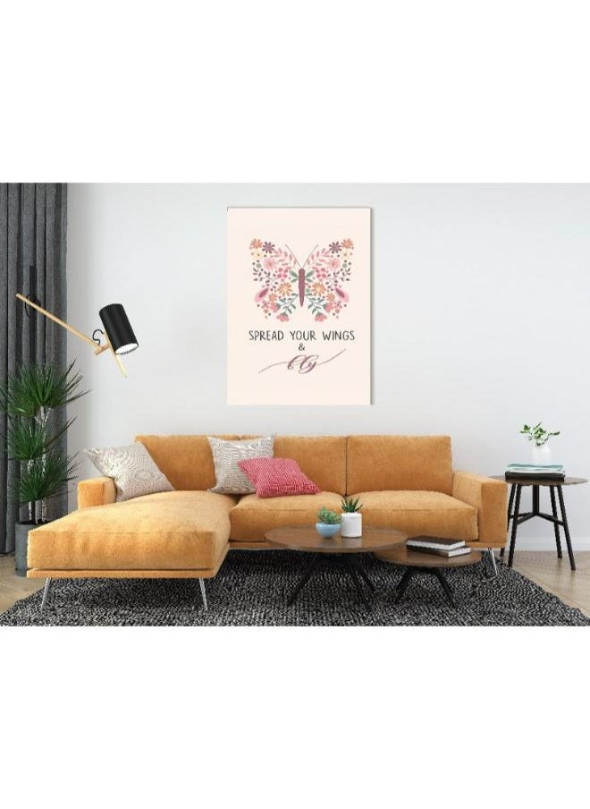 Home Gallery Canvas Wall Art, Abstract Framed Portrait of Spread Your Wings and Fly  - Image 4
