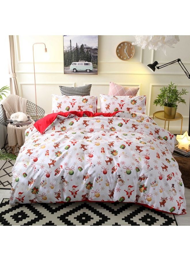 Decdeal - 3-Piece Printed Duvet Cover Set Full Size, Soft Printed Microfiber Comforter Cover with Pillow Sham Zipper Closure - Image 1