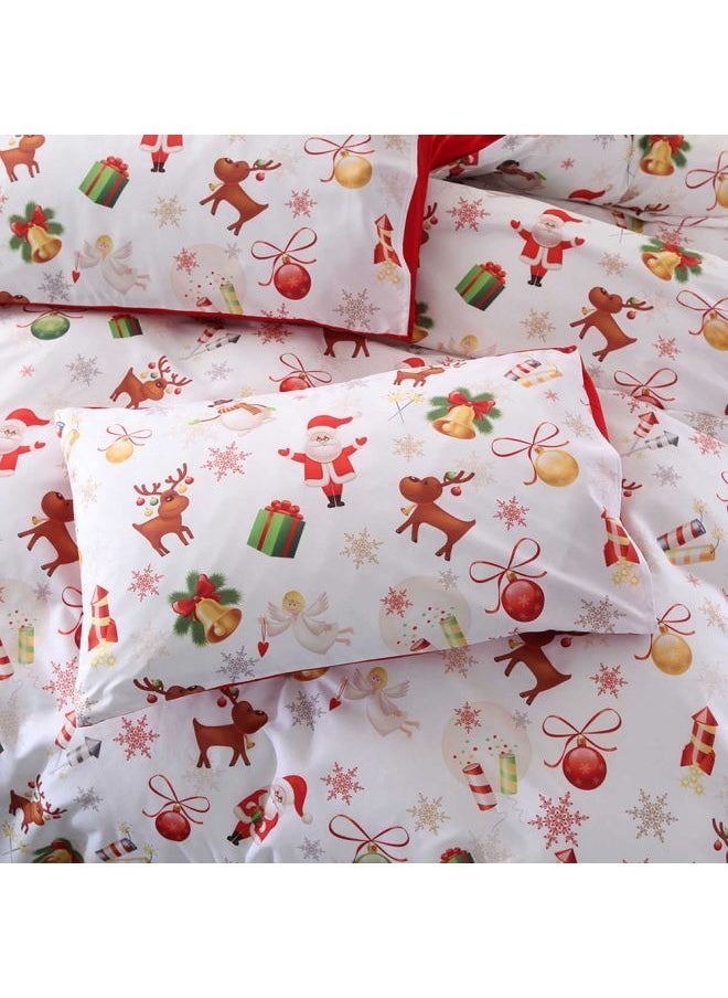 Decdeal - 3-Piece Printed Duvet Cover Set Full Size, Soft Printed Microfiber Comforter Cover with Pillow Sham Zipper Closure - Image 1