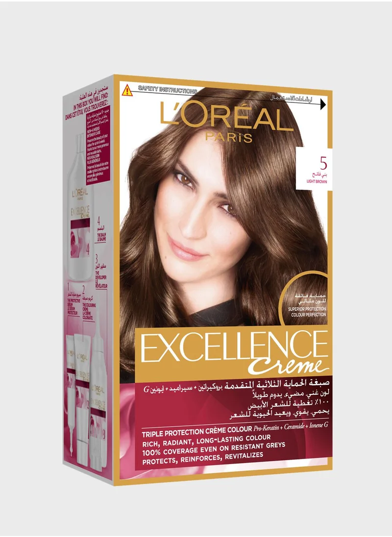 L'OREAL PARIS Excellence Creme  Permanent Hair Color Light Brown