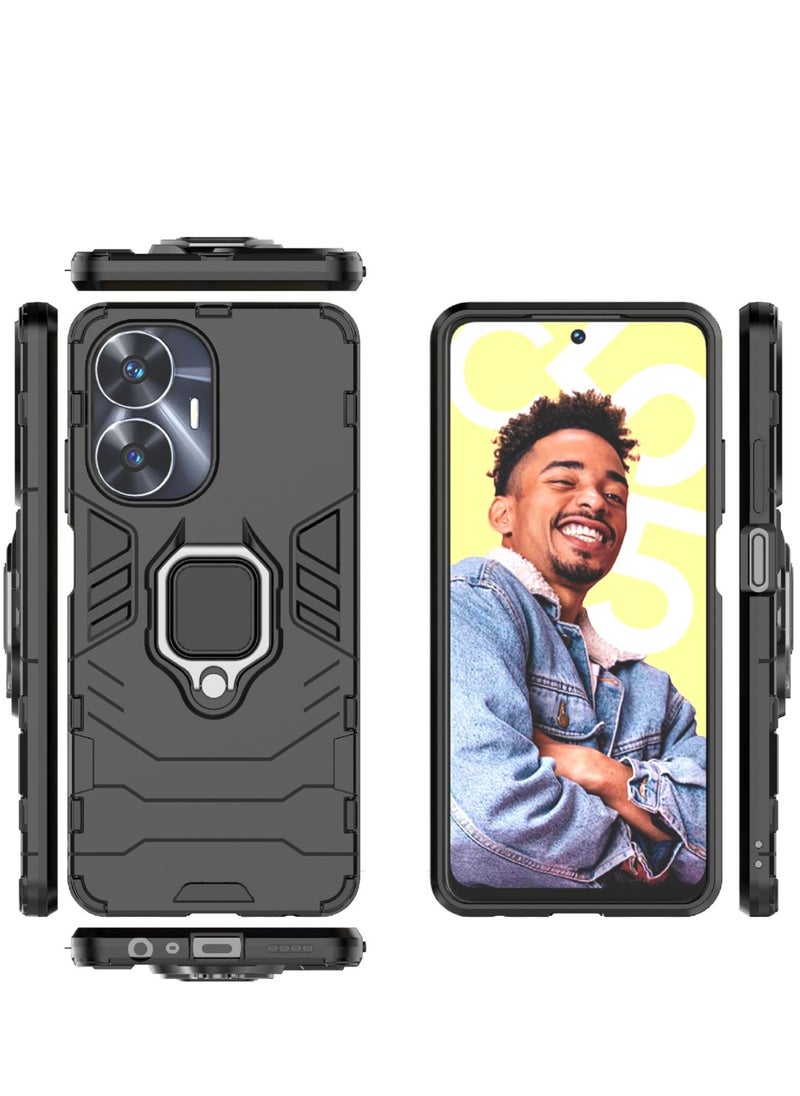 إيروريكس لـ Realme C55 حافظة هاتف مضادة للصدمات + حامل من مادة TPU  - Image 2