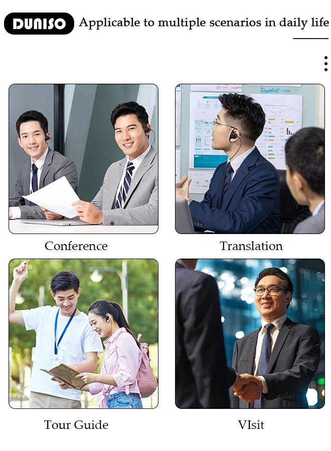 DUNISO Call Center Headset Corded Business Headphone with Stable Unilateral Earhook Classical Fashion Lightweight Comfortable Headset Wired Customer Service Headphone for Home Call Center Telemarketing Portable Business Headset for Offices, Insurance, Customer  - Image 5