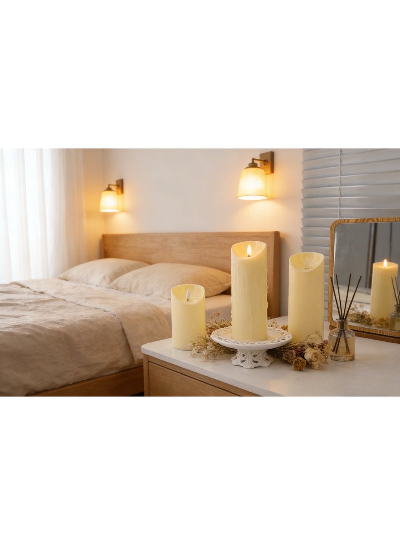 Aku Tonpa Flameless Candles, Battery Operated, Real Wax, Flickering Wick, Electric LED Candle, Gift Set with Remote Control, 24 Hour Timer - Image 4