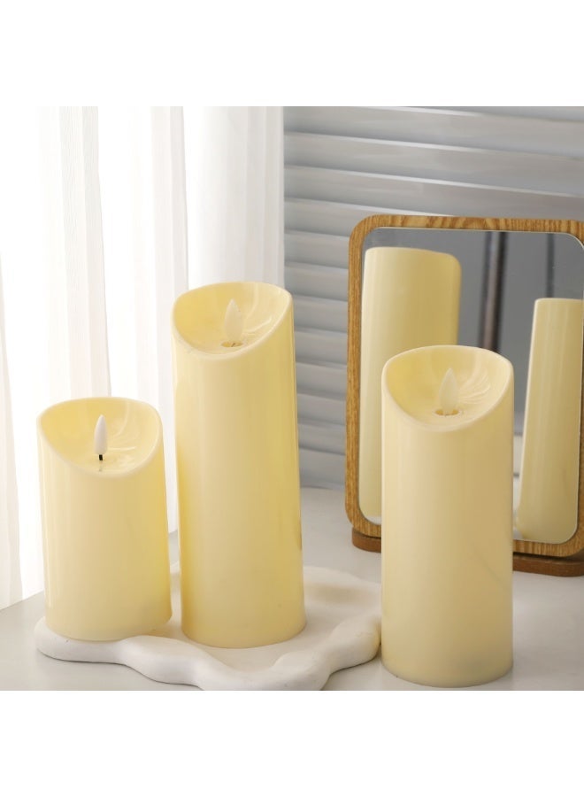 Aku Tonpa Flameless Candles, Battery Operated, Real Wax, Flickering Wick, Electric LED Candle, Gift Set with Remote Control, 24 Hour Timer - Image 3