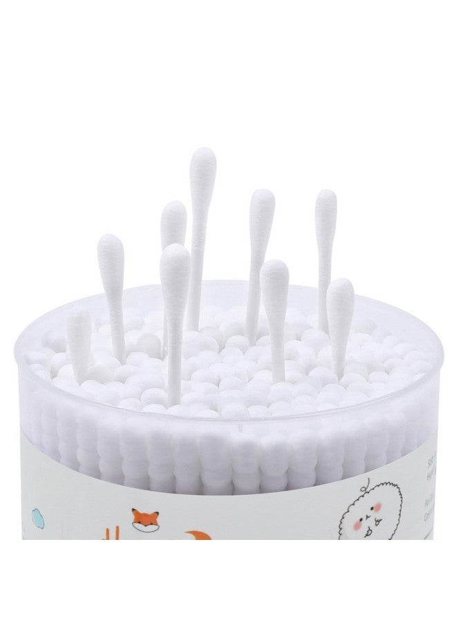 HOMEFOX Cotton Swabs Spiral - 200 Count Organic Cotton Buds Double Side Tightly Wrapped Cotton Tips Paper Stick Soft Gentle Lint-Free Cruelty-Free, Round & Spiral (White)… - Image 5