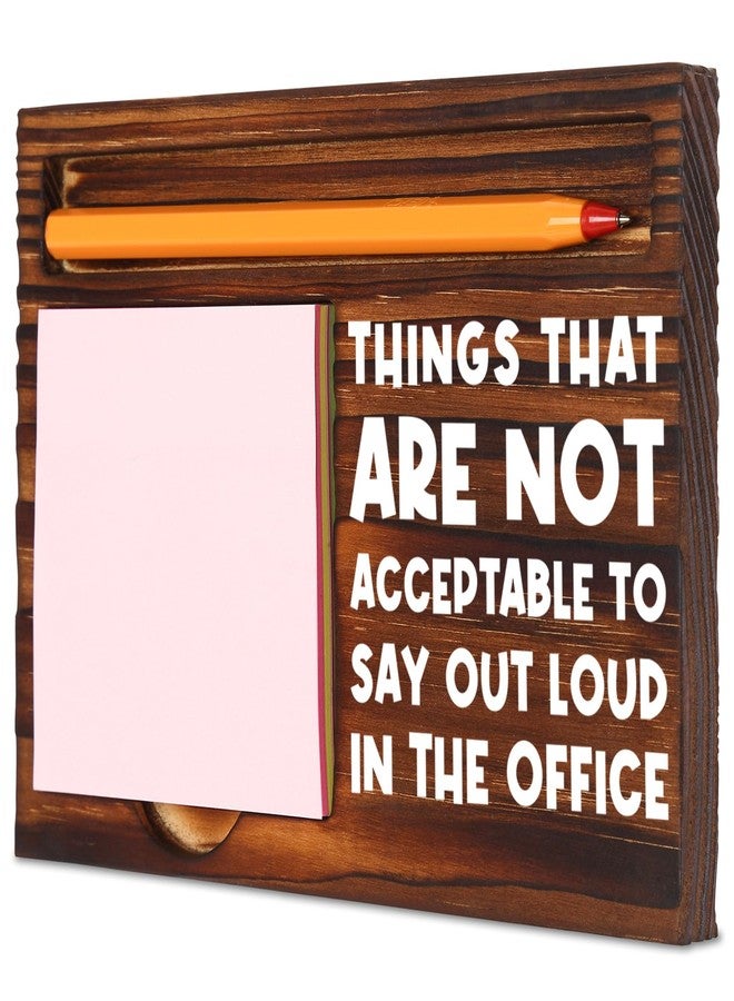 TRCENDE Work Desk Accessories Women Office Funny, Sarcastic Snarky Gift Prank Humor Naughty Sign for Assistant Coworker Colleague Intern Mentor Leader Manager Boss Staff, Retro Note Pad Holder XB458 - Image 1