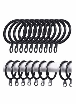 Metal Drapery Curtain Rings Hanging Rings for Curtains and Rods, Drape Sliding Eyelet Rings 30 mm Internal Diameter for Most Curtains, Shower Curtains Easy to Install (Black, 20 Pack) - pzsku/Z2DEB0B467EFABB1BDCF8Z/45/_/1659058027/10feb3c1-0617-40a9-ac51-bda198133b40