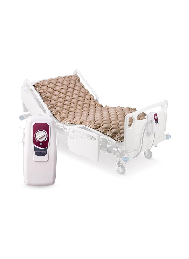 مرتبة هوائية بوسادة ضغط متناوبة مع مضخة هادئة – مناسبة للأسرة المنزلية والمستشفيات – لون أبيض