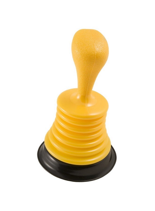 Plumb Craft PlumbCraft 7504400 Powerful Home Sink Works on Showers, Tubs Types, Clear Drains Fast with Minimal Effort, Small - 7.5", Yellow Mini Plunger - Image 1