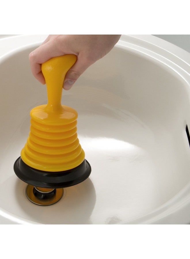 Plumb Craft PlumbCraft 7504400 Powerful Home Sink Works on Showers, Tubs Types, Clear Drains Fast with Minimal Effort, Small - 7.5", Yellow Mini Plunger - Image 4