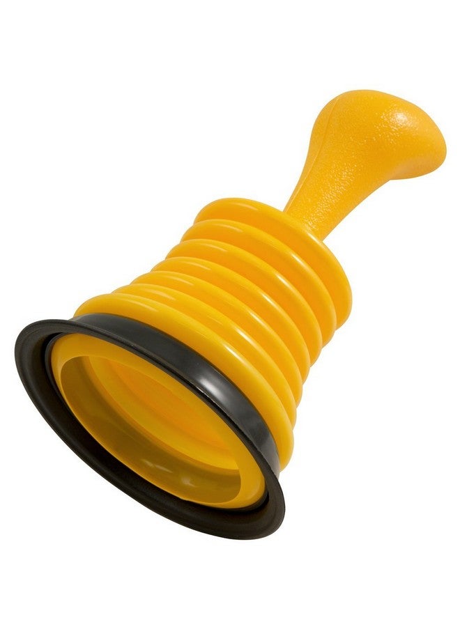 Plumb Craft PlumbCraft 7504400 Powerful Home Sink Works on Showers, Tubs Types, Clear Drains Fast with Minimal Effort, Small - 7.5", Yellow Mini Plunger - Image 3