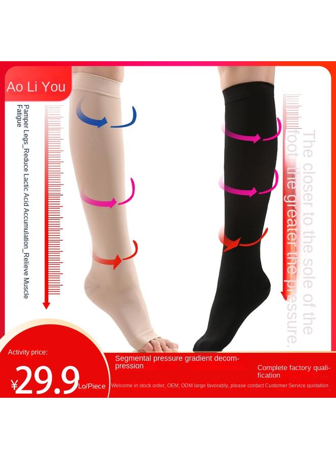 Bluejw Vein Elastic Socks Fitness Running Marathon Breathable Sports Compression Socks Gradient Decompression Calf Compression Socks  - Image 2