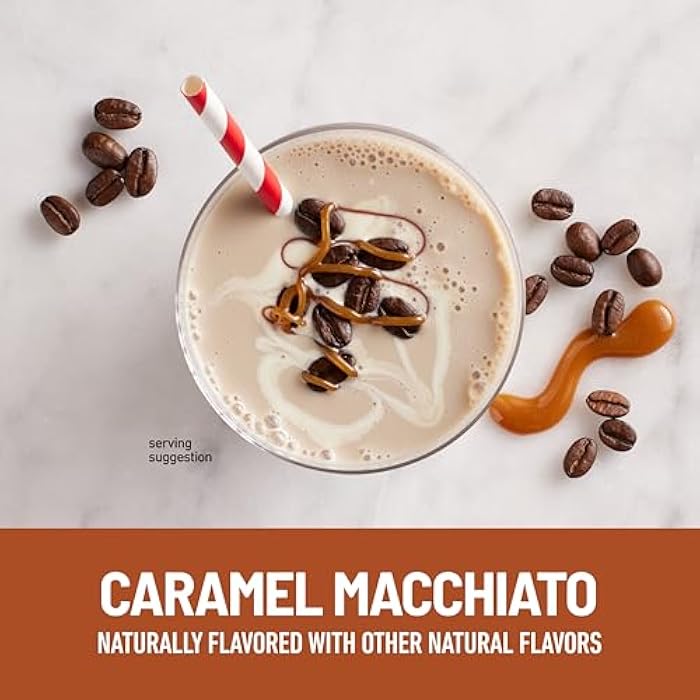 SlimFast Protein Shake with Caffeine, Caramel Macchiato- 20g Protein, Meal Replacement Shakes, High Protein with Low Carb and Low Sugar, 24 Vitamins and Minerals, 12 Count (Pack of 1) - Image 3