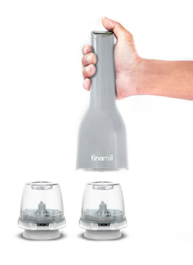 finamill FinaMill Battery Operated Spice Grinder w/two pods- Stone  - Image 1