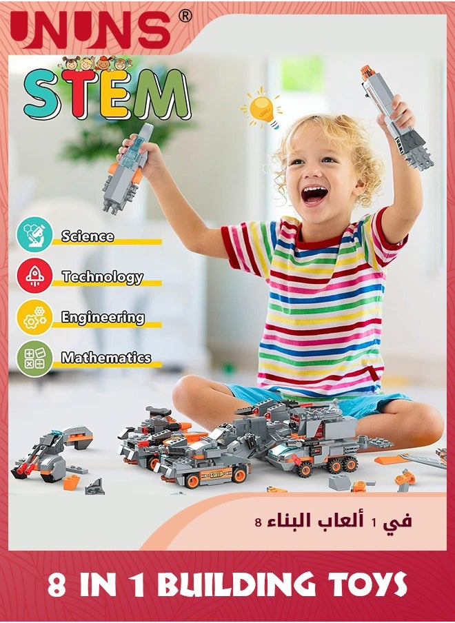 UNUNS - STEM Robot Building Toys,699 Pcs Construction Toys Robot Building Bricks,Learning Erector Set, Engineering Projects Robot Blocks Kit Toys For Boys Girls Kids 6 7 8 9 10 11 12 Year Old - Image 1