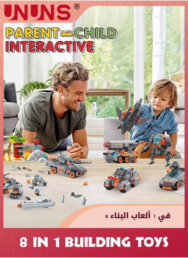 UNUNS - STEM Robot Building Toys,699 Pcs Construction Toys Robot Building Bricks,Learning Erector Set, Engineering Projects Robot Blocks Kit Toys For Boys Girls Kids 6 7 8 9 10 11 12 Year Old - Image 1