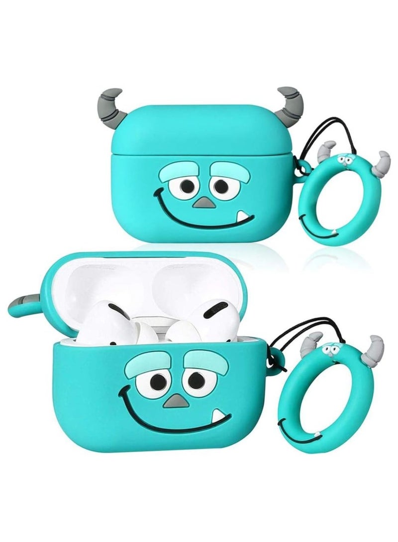 Silicone protective cover with cartoon design, compatible with AirPods Pro, protective cover for AirPods Pro - Image 1