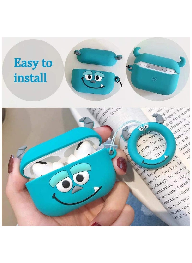 Silicone protective cover with cartoon design, compatible with AirPods Pro, protective cover for AirPods Pro - Image 2