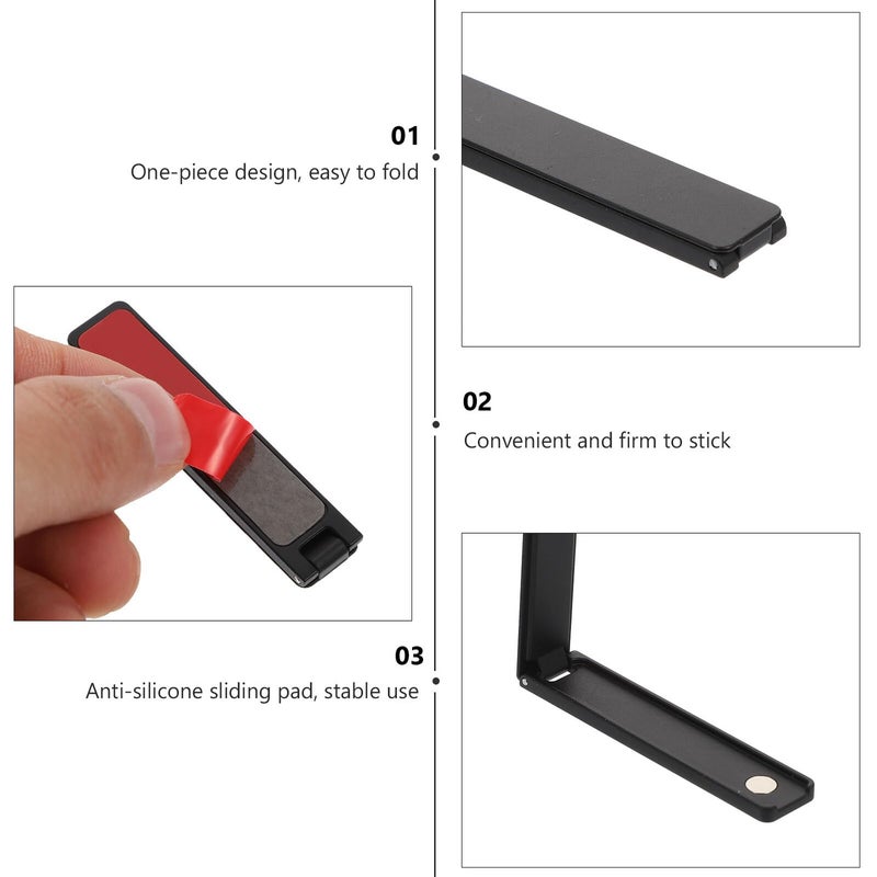 Thin Light Folding Cell Phone Stand Black Compact For Travel And Home Use - Image 4