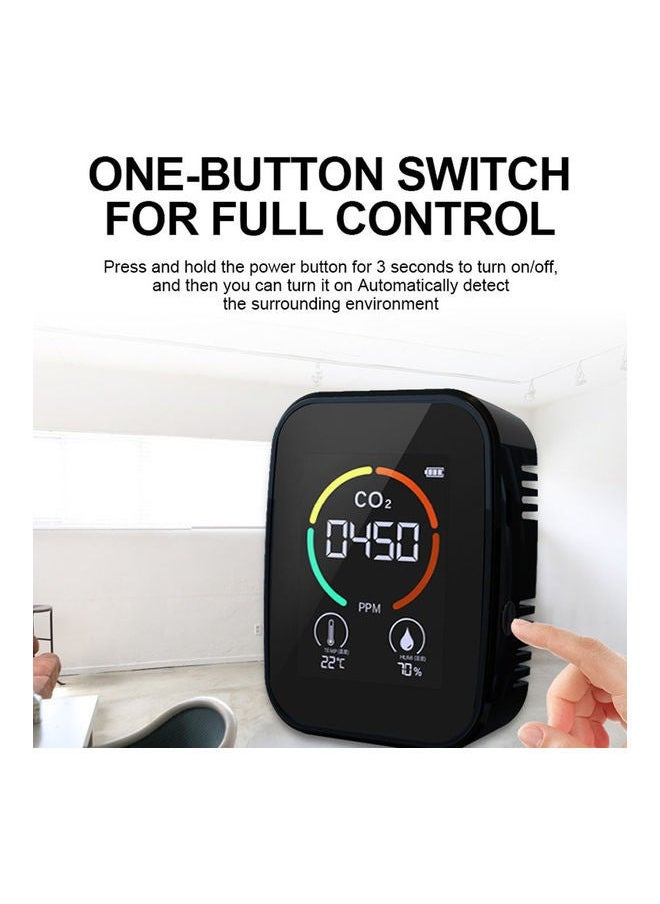 NIBEMINENT 5-In-1 Multi-Functional Air Quality Monitor Black  - Image 3