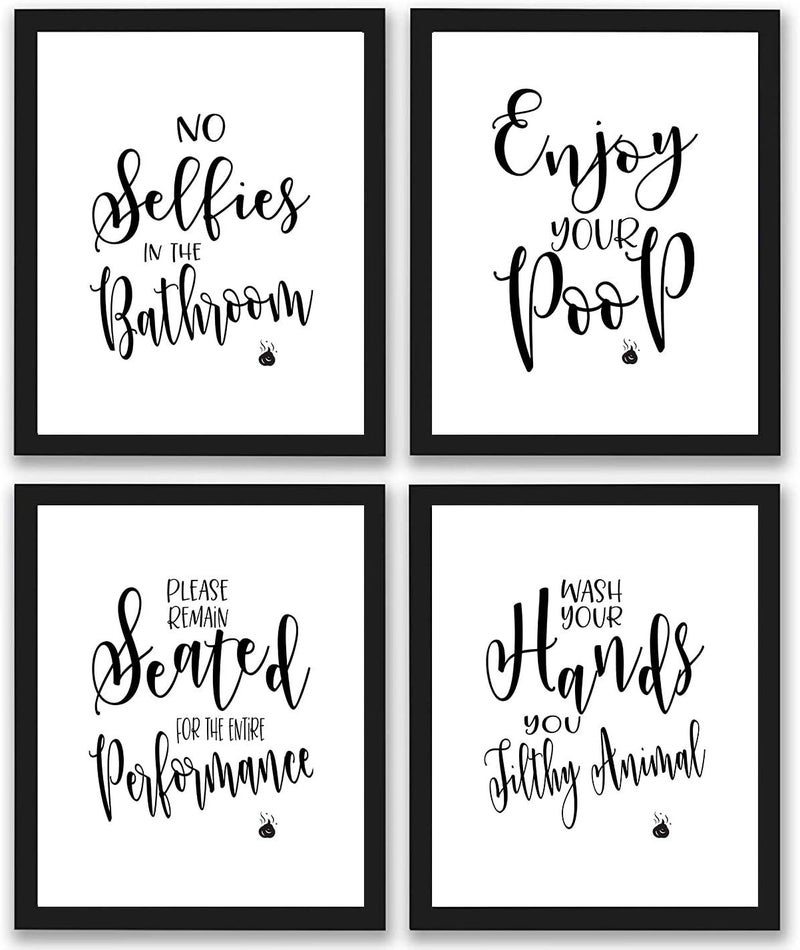 TheNameStore Bathroom Quotes Art Prints Set - Image 1
