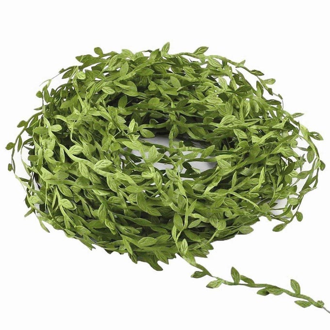 132 FT ARTIFICIAL VINES LEAF RIBBONARTIFICIAL EUCALYPTUS LEAF GREEN GARLAND LEAVES DIY WREATH FOLIAGE GREEN DECORATIVE WREATH ACCESSORY WEDDING DECORATIONS PARTY WREATHS WALL CRAFTS PARTY DCOR