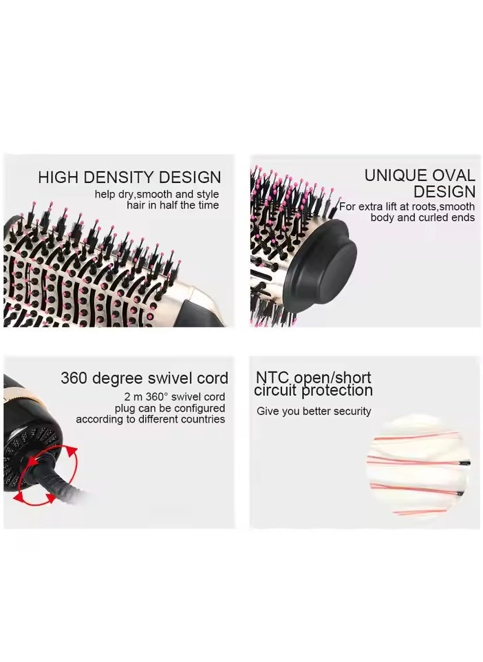 KIIUMI - Hot Air Brush, Hot Brush Curling Iron, Hot Air Styler, New Hair Styler, Hair Styler Volumising Brush for Straightening & Curling - Image 1