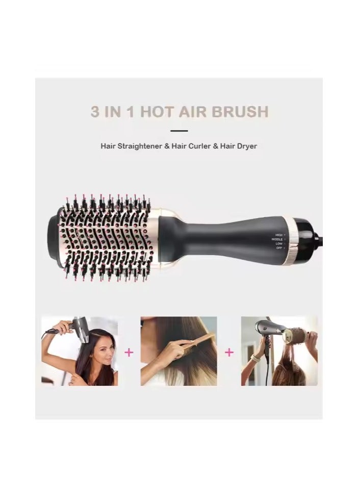 KIIUMI - Hot Air Brush, Hot Brush Curling Iron, Hot Air Styler, New Hair Styler, Hair Styler Volumising Brush for Straightening & Curling - Image 1