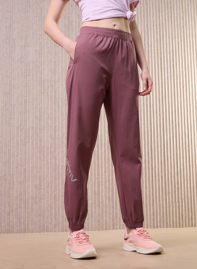 Technosport Women Solid 2-Way Stretch Joggers