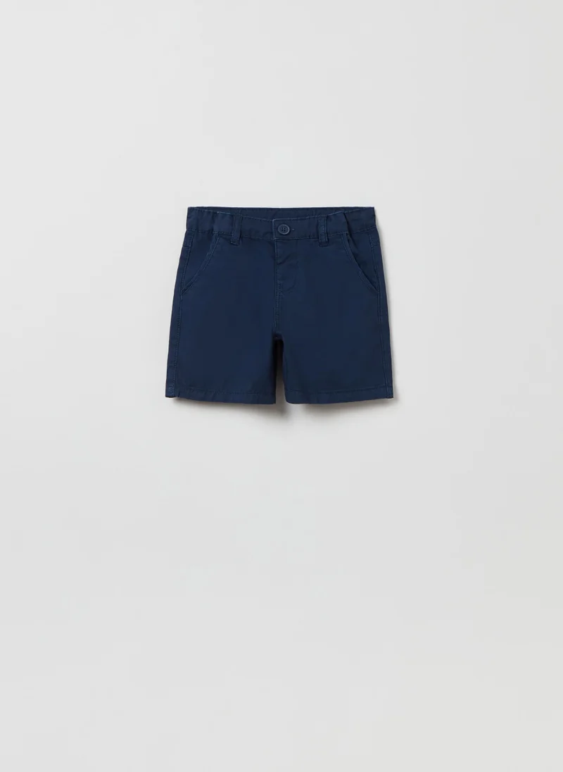 او في اس Cotton Bermuda shorts with pockets