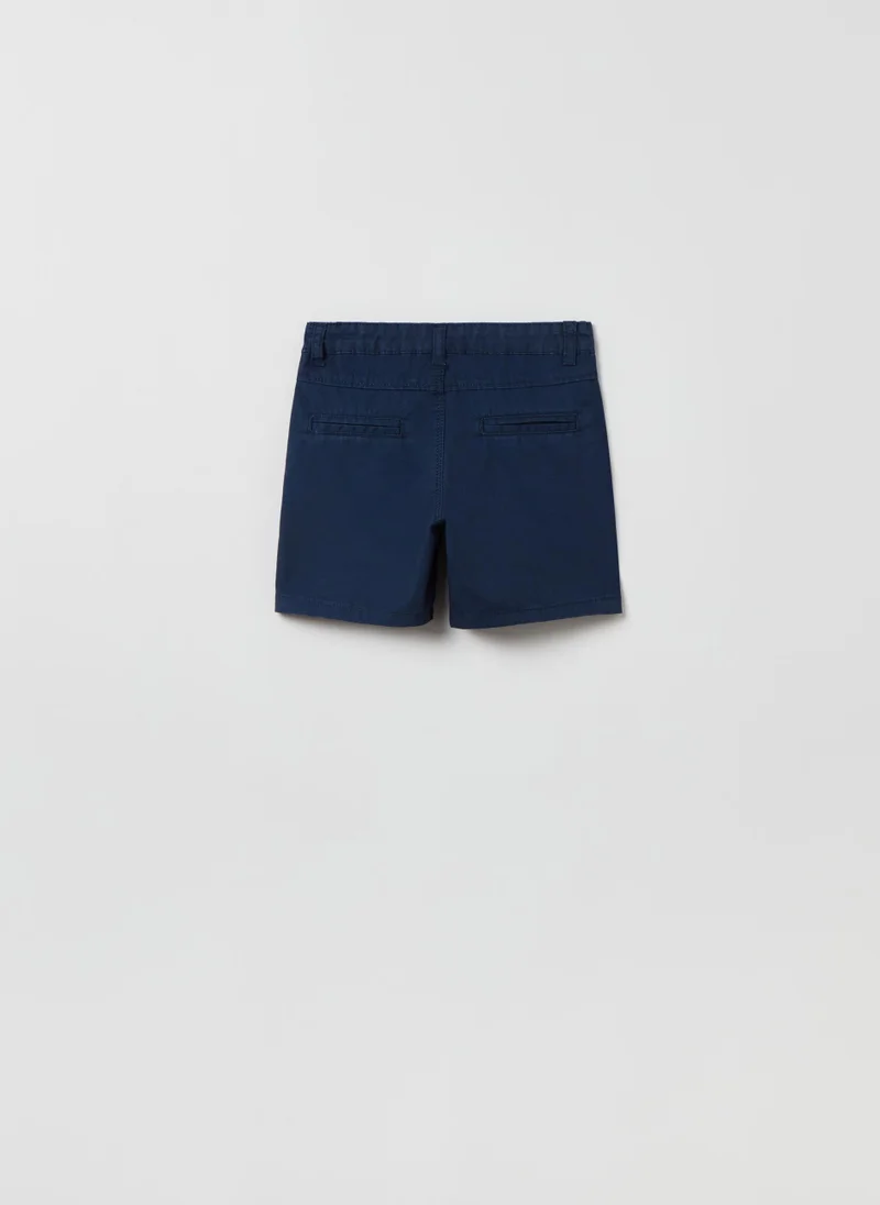 Ovs Cotton Bermuda shorts with pockets