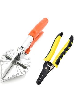 EPITECH MART EPITECH MART45135 Degree Adjustable Angle Scissors Soft Wood Plastic PVC Cutter 7 Wire Stripping Cutter Multi Angle Shear Cutter  - Image 1