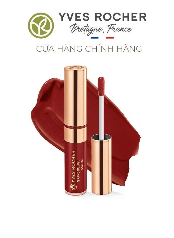 Yves Rocher - Yves Rocher Grand Rouge Lixir Liquid Lipstick - 7 ml, 112 Matte Burgundy made in France - Image 1