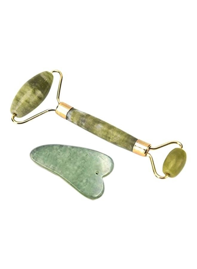 2-In-1 Jade Stone Facial Roller Massager - Image 1