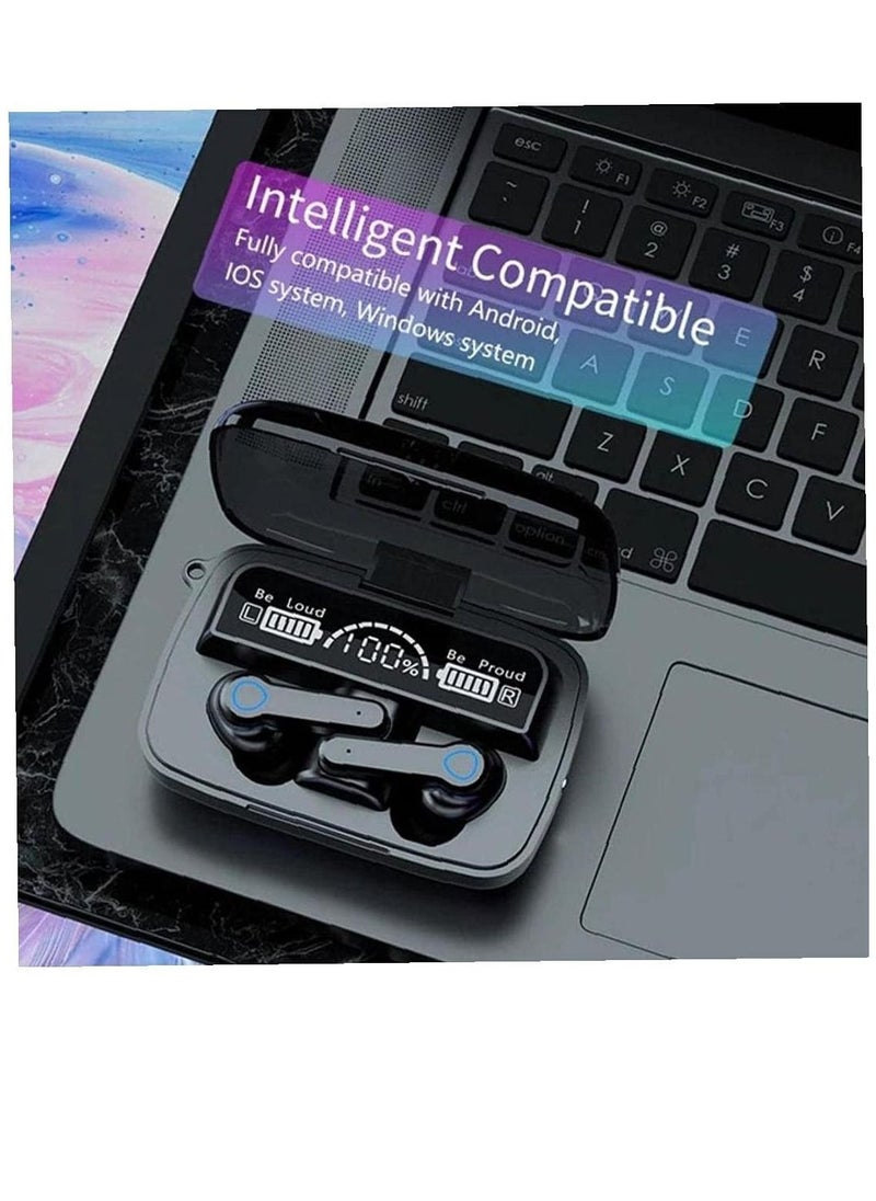 XiuWoo - M19 Wireless Bluetooth Earbuds TWS Earphones Intelligent Touch Control LED Display Flashlight Power Bank Function - Image 1