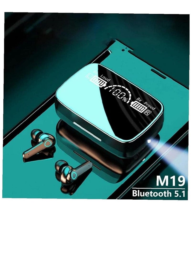 XiuWoo - M19 Wireless Bluetooth Earbuds TWS Earphones Intelligent Touch Control LED Display Flashlight Power Bank Function - Image 1