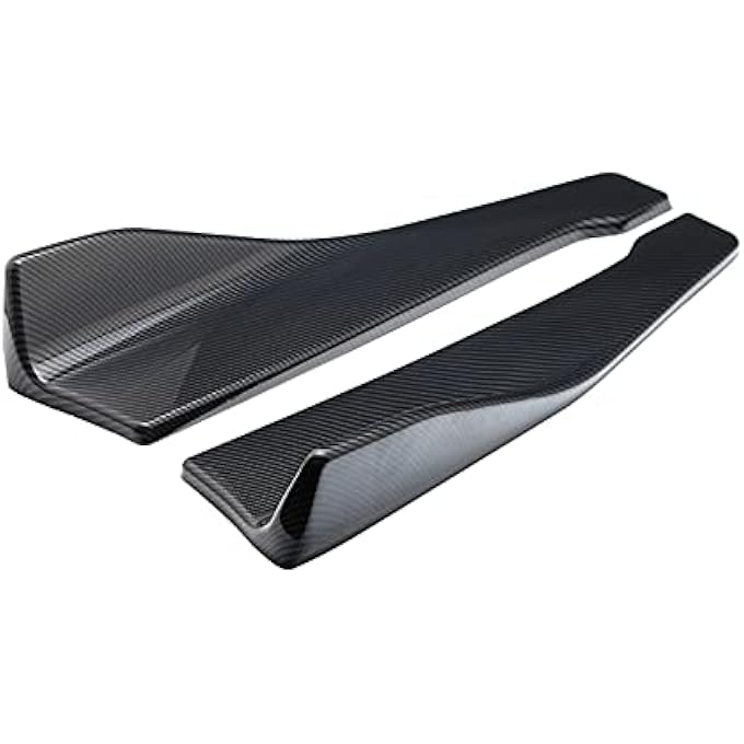 Rear Bumper Lip, Universal 2PCsScratch Car Rear Bumper LipSplitter Carbon Fiber