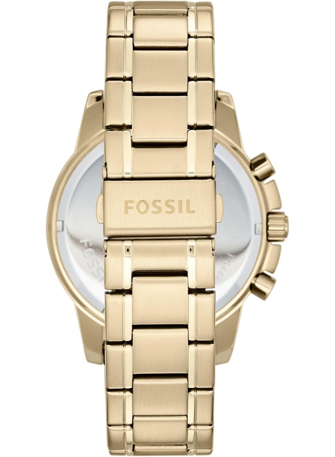 FOSSIL Men Dean Chronograph Watch with Gold Dial - Image 2