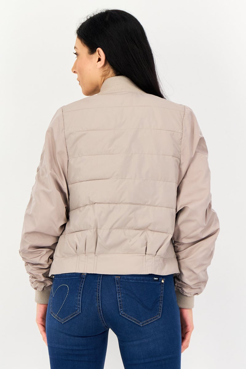 Andrew Marc Women Quilted Jacket, Taupe - Image 2