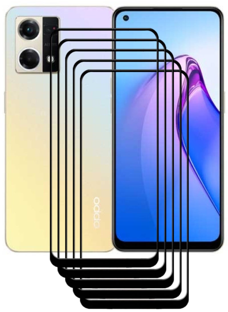 ACLIX 5 Pieces Antistatic ESD Dustproof Premium Quality High Definition Tempered Glass Screen Protector Designed For Oppo Reno8 4G - Image 1