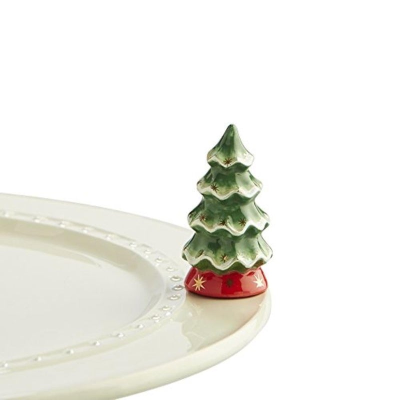 Nora Fleming O Tannenbaum Christmas Tree  HandPainted Ceramic Christmas Decor  Winter Minis for The Home and Office