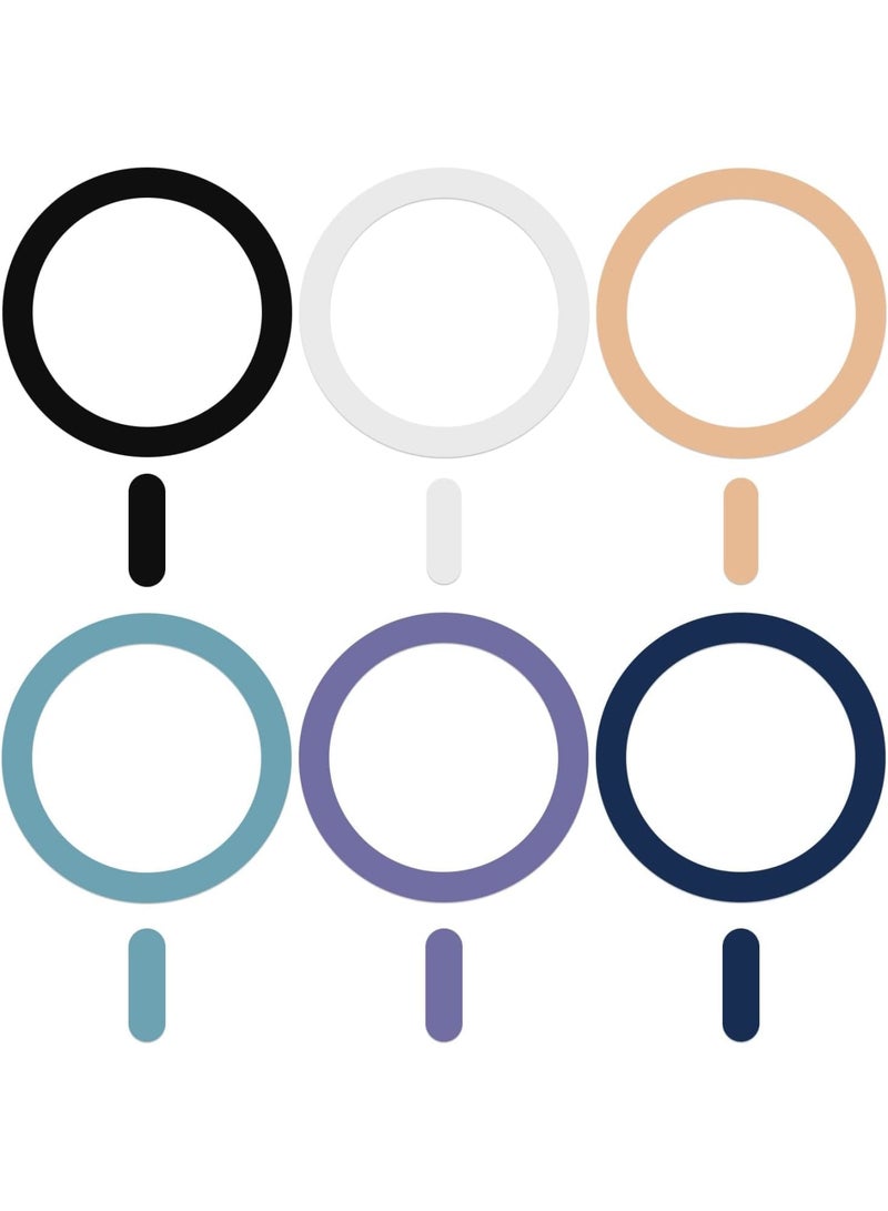 SYOSI Mag-Safe Metal Ring Sticker, Universal Magnetic Charger Adapter for iPhone 17 16 Pro Mini Max, Ultra-Thin Car and Desk Charger Accessory, Stable Connection and Fast Charging, 6 Colors - Image 1