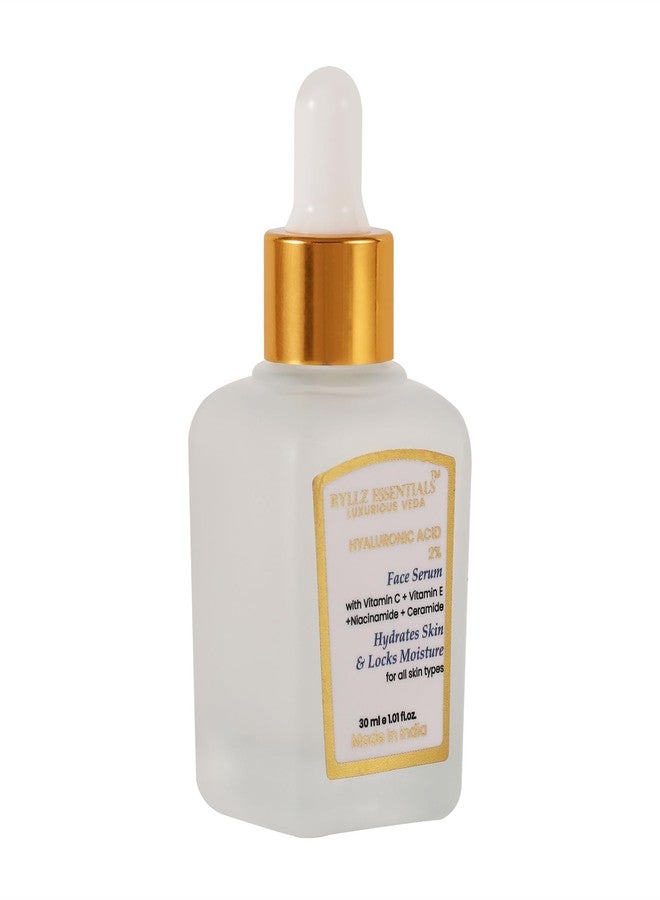 RYLLZ ESSENTIALS 2% Hyaluronic Acid Face Serum | with Ceramide, 5% Niacinamide, Aloe Vera, Vitamin E & Vitamin C | for Intense Hydration, Barrier Repair, Glowing Skin & Fine Lines | 30ml - Image 3