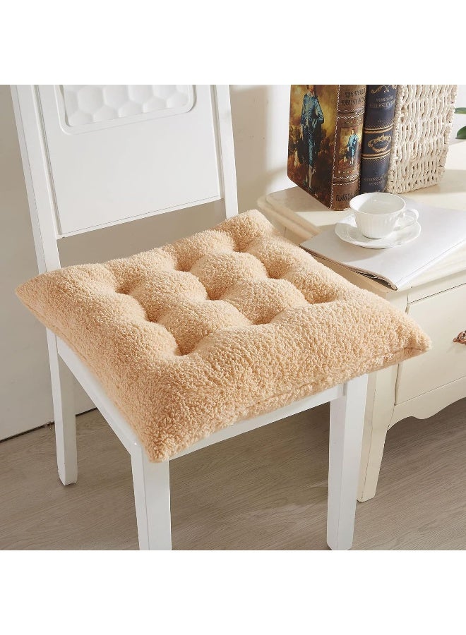 Cashmere Plush Chair Seat Cushion Fluffy Chair Pad - Image 1
