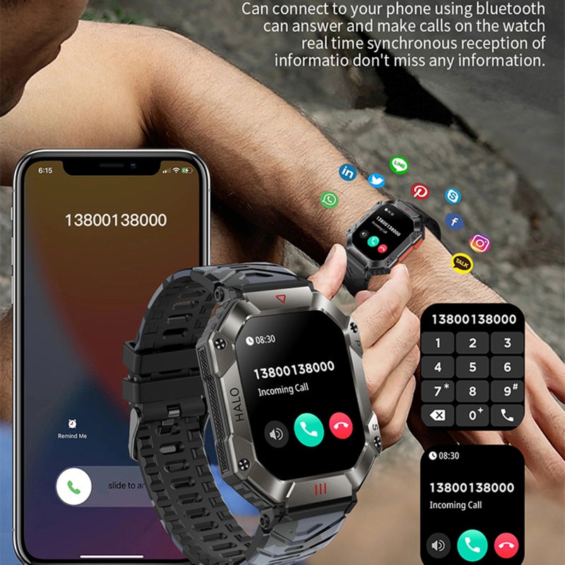 Waterproof Smart Watch Heart Rate Monitor Fitness Tracker  Activity Tracker Smart Sport Watches Long Standby Time Multifunctional Health Monitoring Smart Reminder Outdoor Assistance - Image 5