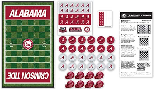 MasterPieces Family Game - NCAA Alabama Crimson Tide Checkers - Officially Licensed Board Game for Kids & Adults 13" x 21" - Image 2