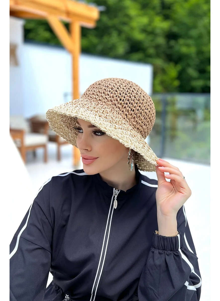 Remsa Mayo Handmade Straw Hat RŞ-102 Camel Beige