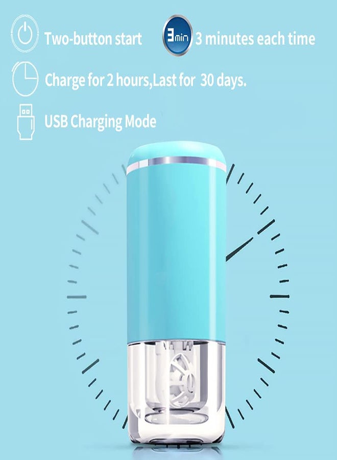 SYOSI Ultrasonic Contact Lens Cleaner Intelligent Cleaning Machine for Soft and Rigid RGP Contact Lenses Portable Contact Lenses Cleaners Case Soft Contact Lenses for Traveling/Home (Blue) - Image 3