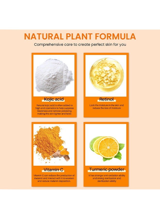 MOOYAM Koji Acid Soap Turmeric Bar，Koji Acid Soap for Dark Spots ，Turmeric Soap for Face and Body ，Kojic Acid Soap Skin Brightening ，Tumeric Soap for Acne Dark Spots Hand Soap Bar Acne Curcuma Soap for Blemishes Pimples Face Wash 100g  - Image 3